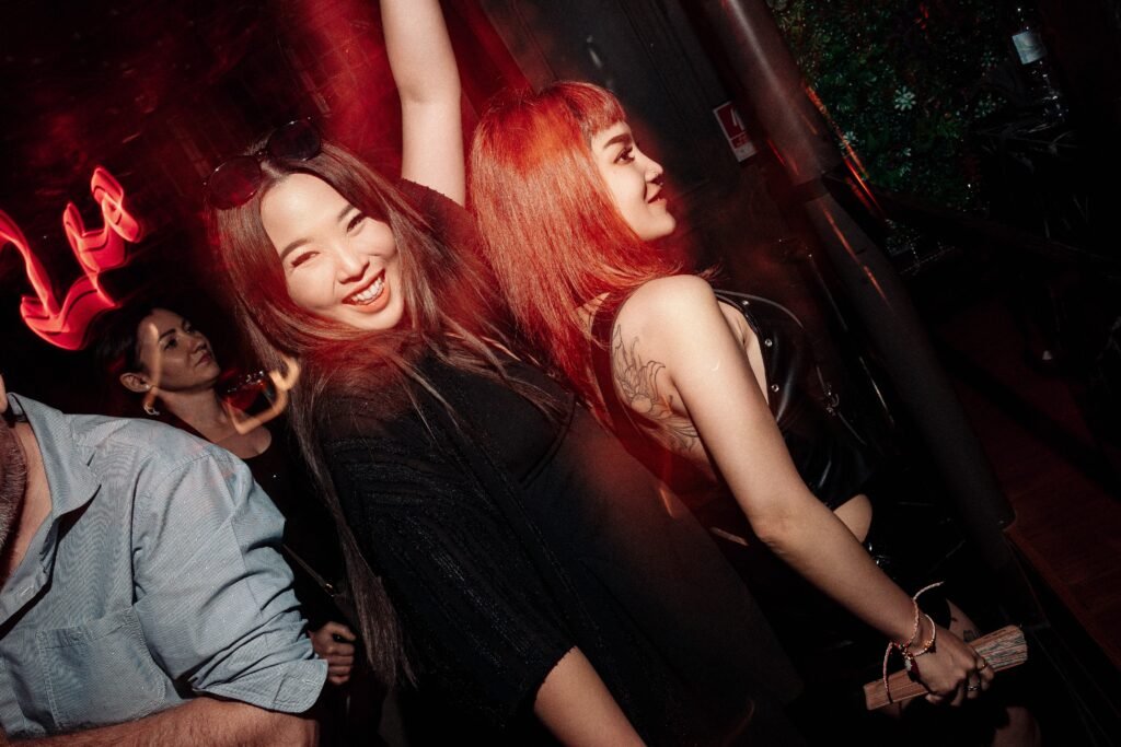 Crowd on the dancefloor at Mustache Bangkok, house and techno club in Silom