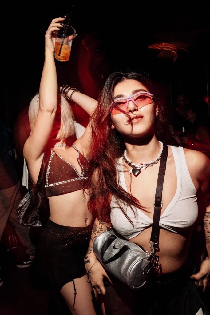 Crowd on the dancefloor at Mustache Bangkok, house and techno club in Silom