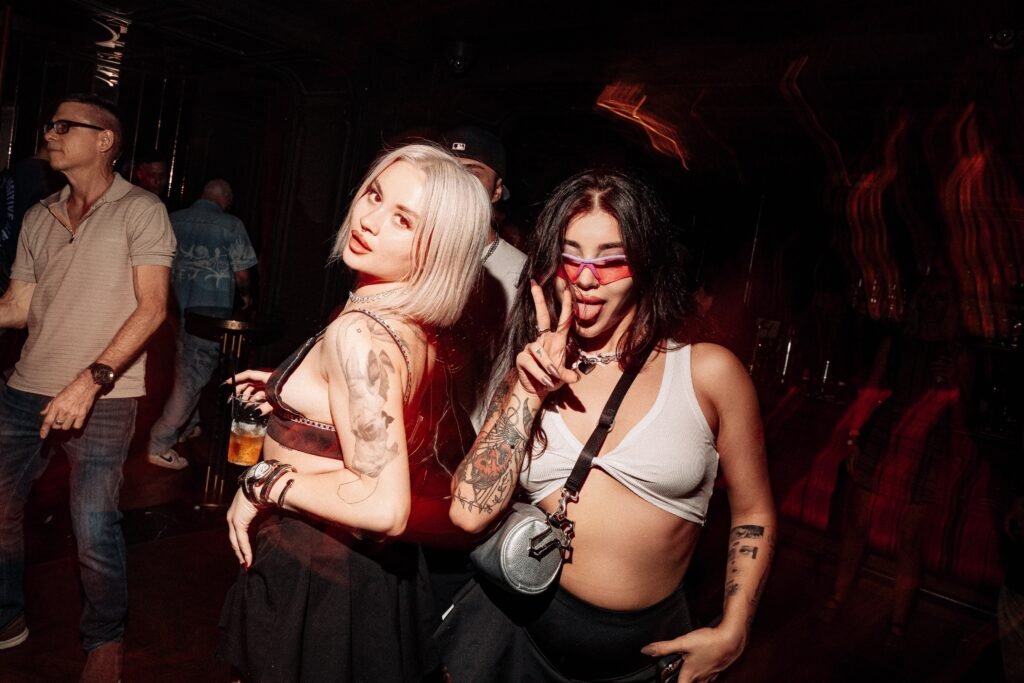 Crowd on the dancefloor at Mustache Bangkok, house and techno club in Silom