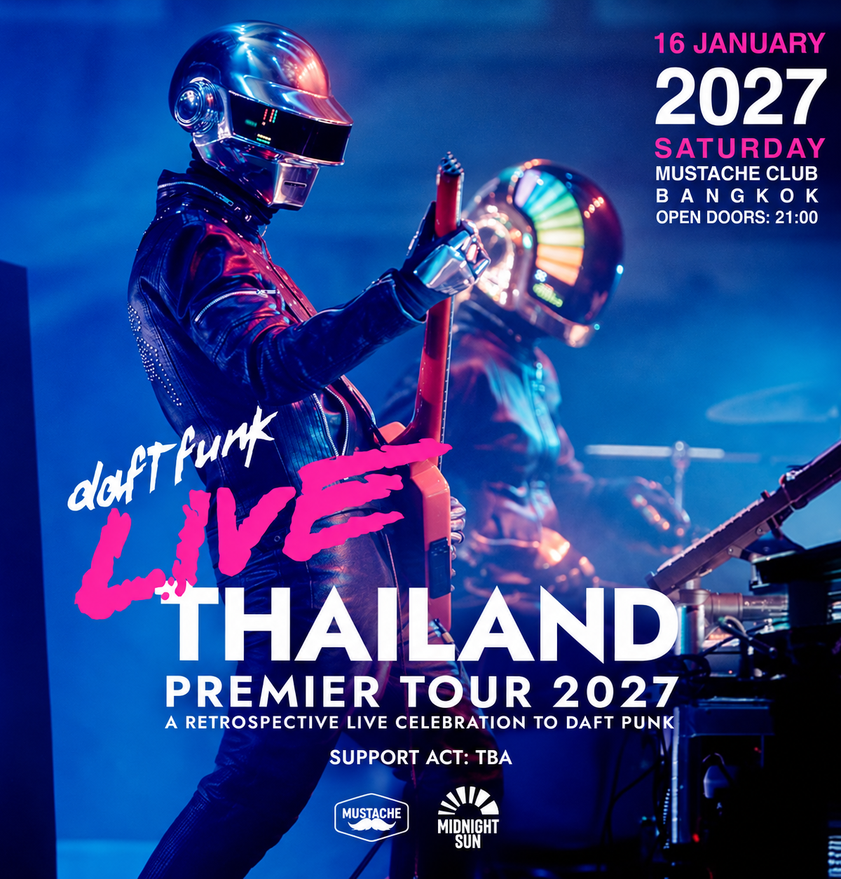 Imagem da fonte — Daft Funk Live at Mustache Bangkok, Saturday 16 January 2027