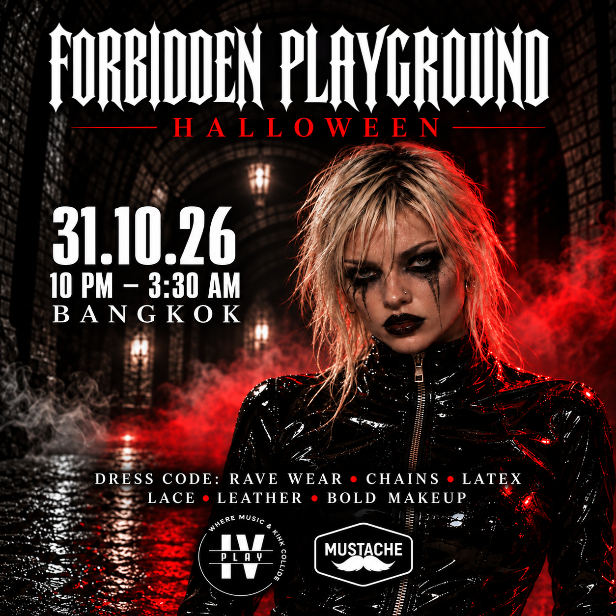 Forbidden Playground Halloween party at Mustache Bangkok, 31 October 2026