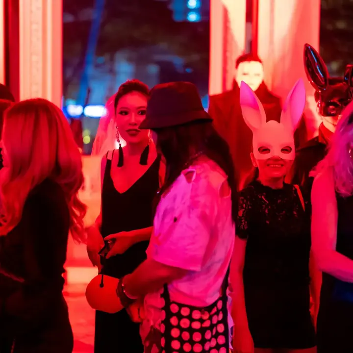 Masked guests at Halloween party Bangkok